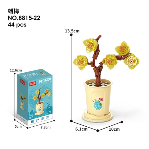 Combo 2 Bộ lắp ghép Hoa mận 44pcs. SKU: LG-8815-22-C (VAT 001-C2-11) - K122-T3-S10