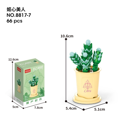 Combo 2 Bộ lắp ghép Hoa- Cung Thiên Bình 66pcs. SKU: LG-8817-7 (VAT 001-C2-11) - K131-T3-S7