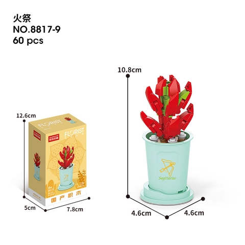 Combo 2 Bộ lắp ghép Hoa- Cung Nhân Mã 60pcs. SKU: LG-8817-9-C (VAT 001-C2-11) - K131-T3-S9