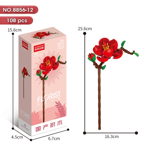 Bộ Lắp Ghép Cành Hoa Đào 108pcs. SKU: LG-8856-12 (VAT 001-06-11) - K134-T1-S12