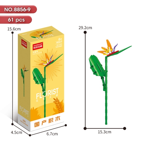 Bộ Lắp Ghép Cành Hoa Thiên Điểu 61pcs. SKU: LG-8856-9 (VAT 001-06-11) - K134-T1-S9