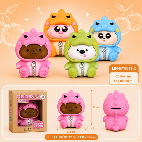 Mô Hình Các Con Vật Cosplay Khủng Long size nhỡ KT 12.5*11.8*16 cm - SKU : MH-BY0011-2 - ( VAT : MH003 )