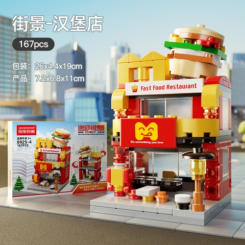 Bộ Lắp Ghép Mô Hình Cảnh Đường Phố- Cửa Hàng McDonald's 167pcs. SKU: LG-8925-4 (VAT 001-11-30) - K126-T1-S4