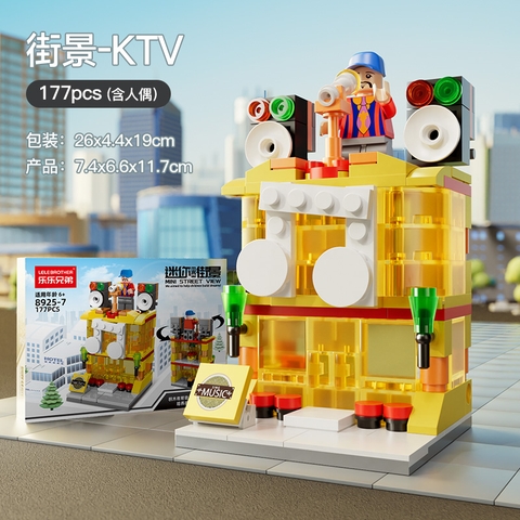 Bộ Lắp Ghép Mô Hình Cảnh Đường Phố- Quán Hát KTV 177pcs. SKU: LG-8925-7 (VAT 001-11-30) - K126-T1-S7