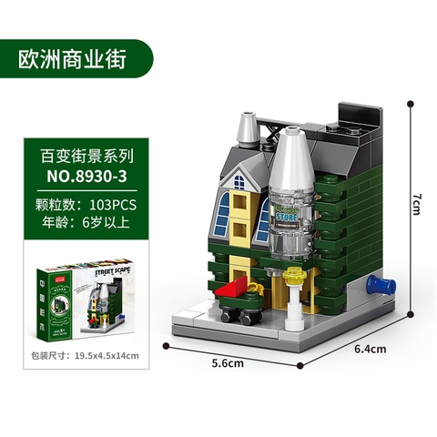 Bộ lắp ghép Nhà Kiến Trúc Châu Âu - 103 Mảnh Ghép. SKU: LG-8930-3 ( VAT 001-11-11 ) K123-T1-S3