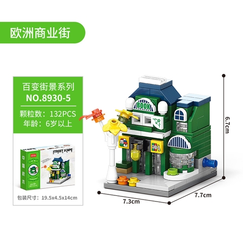 Bộ lắp ghép Nhà Kiến Trúc Châu Âu -  132 Mảnh Ghép. SKU: LG-8930-5 ( VAT 001-11-11 ) K123-T1-S5