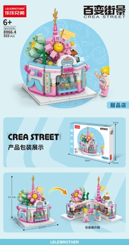 Bộ Lắp Ghép Mô Hình Cửa Hàng Bánh Ngọt 503pcs. SKU: LG-8966-4 (VAT 001-11-50) - K112-T1-S4