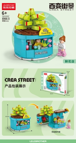 Bộ Lắp Ghép Mô Hình Cửa Hàng Hoa 456pcs. SKU: LG-8966-5 (VAT 001-11-50) - K112-T1-S5