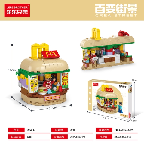 Bộ Lắp Ghép Mô Hình Cửa Hàng Bánh Mỳ 350pcs. SKU: LG-8966-6 (VAT 001-11-50) - K112-T1-S6