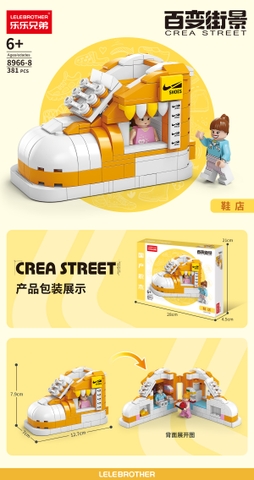 Bộ Lắp Ghép Mô Hình Cửa Hàng Giày Dép 381pcs. SKU: LG-8966-8 (VAT 001-11-50) - K112-T1-S8