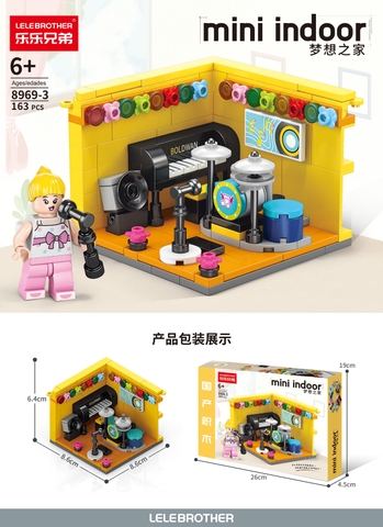 Bộ Lắp Ghép Mô Hình Phòng Âm nhạc 163pcs. SKU: LG-8969-3 (VAT 001-12-30) - K111-T2-S3