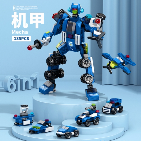 Đồ Chơi Lắp Ghép RoBot (6 IN 1) - 138 hạt - Full Box - Sku : LG-8971-6  (VAT 001-21-11) - K84-T2-S6