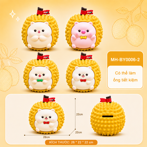 Mô Hình Các Con Vật Cosplay Trái Cây Sầu Riêng Size Nhỡ KT: 28*22*22cm   - SKU : MH-BY0006-2 ( VAT : MH004 )