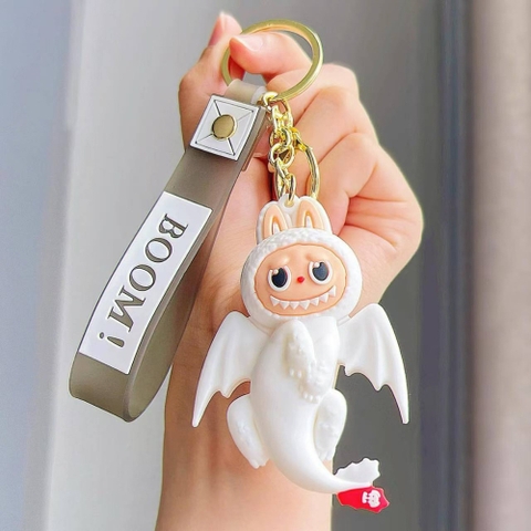 Móc Khóa labubu cosplay rồng trắng bay - Dây móc dài : 10cm - Mô Hình Cao : 7cm - Nặng : 50gram - No Box : bọc túi OPP K76-T1-S3