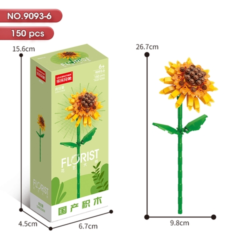 Bộ Lắp Ghép Cành Hoa Hướng Dương 150pcs. SKU: LG-9093-6 (VAT 001-06-11) - K110-T1-S6