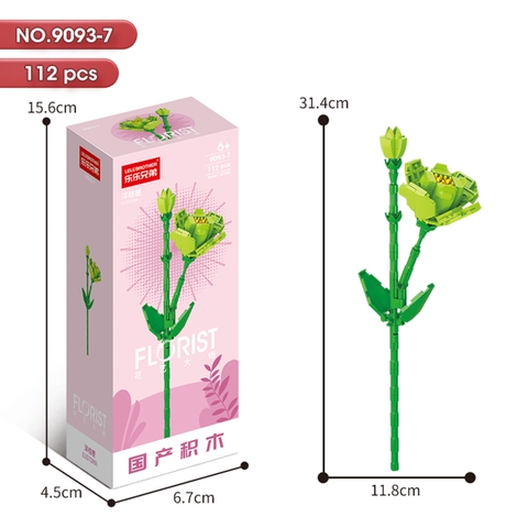 Bộ Lắp Ghép Cành Hoa Cát Tường 112pcs. SKU: LG-9093-7 (VAT 001-06-11) - K110-T1-S7