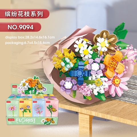 Combo 12 Mẫu Bộ Lắp Ghép Cành Hoa. SKU: LG-9094 (VAT 001-C12-120)