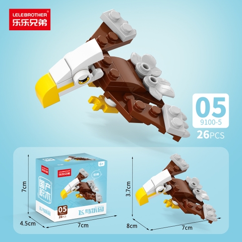 Combo 5 Bộ Lắp Ghép Mô Hình Các Loài Chim 26pcs. SKU: LG-9100-5 ( VAT 001-C5-11 ) K134-T3-S5