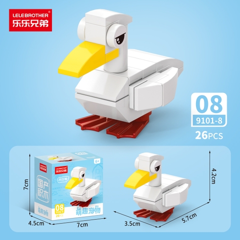 Combo 5 Bộ Lắp Ghép Mô Hình Động Vật 26pcs. SKU: LG-9101-8-C ( VAT 001-C5-11 )K135-T1-S8