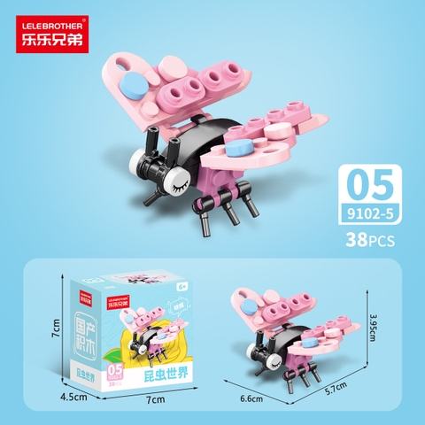 Combo 5 Bộ Lắp Ghép Mô Hình Côn Trùng 38pcs. SKU: LG-9102-5 ( VAT 001-C5-11 ) - K136-T2-S15
