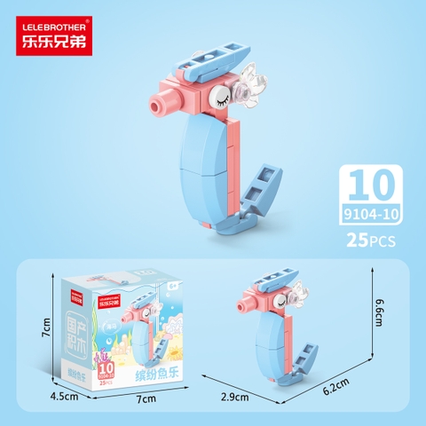 Combo 5 Bộ Lắp Ghép Mô Hình Động Vật 25pcs. SKU: LG-9104-10-C ( VAT 001-C5-11 ) K136-T1-S10
