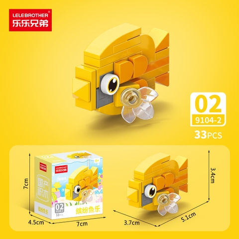 Combo 5 Bộ Lắp Ghép Mô Hình Động Vật 33pcs. SKU: LG-9104-2-C ( VAT 001-C5-11 ) - K136-T1-S2