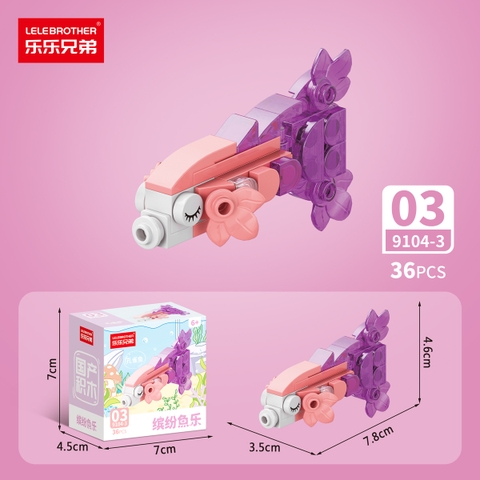 Combo 5 Bộ Lắp Ghép Mô Hình Động Vật 36pcs. SKU: LG-9104-3-C ( VAT 001-C5-11 ) - K136-T1-S3