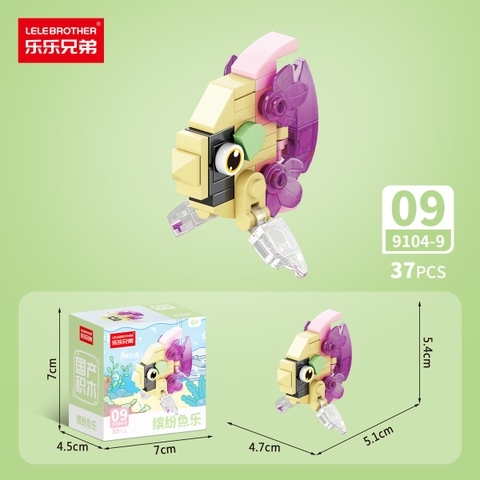 Combo 5 Bộ Lắp Ghép Mô Hình Động Vật 37pcs. SKU: LG-9104-9-C ( VAT 001-C5-11 ) K136-T1-S9