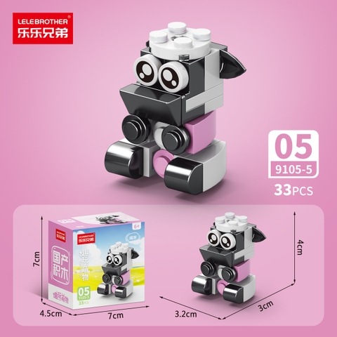 Combo 5 Bộ Lắp Ghép Mô Hình Động Vật 33pcs. SKU: LG-9105-5-C ( VAT 001-C5-11 ) K133-T2-S5