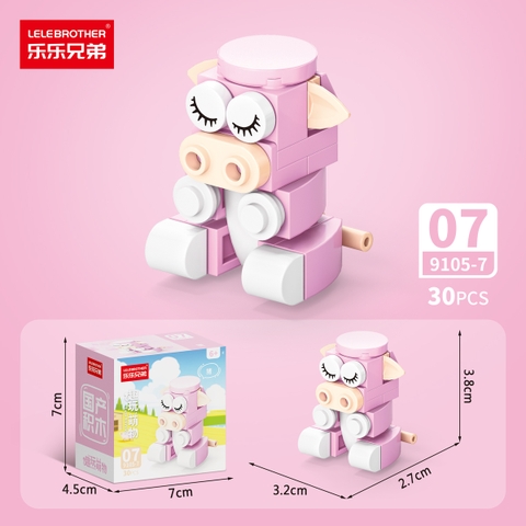 Combo 5 Bộ Lắp Ghép Mô Hình Động Vật 30pcs. SKU: LG-9105-7-C ( VAT 001-C5-11 ) - K133-T2-S7