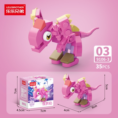 Combo 5 Bộ Lắp Ghép Mô Hình Khủng Long 35pcs. SKU: LG-9106-3-C ( VAT 001-C5-11 ) - K135-T2-S13