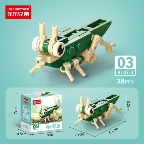 Combo 5 Bộ Lắp Ghép Mô Hình Côn Trùng 28pcs. SKU: LG-9107-3 ( VAT 001-C5-11 ) - K136-T2-S3