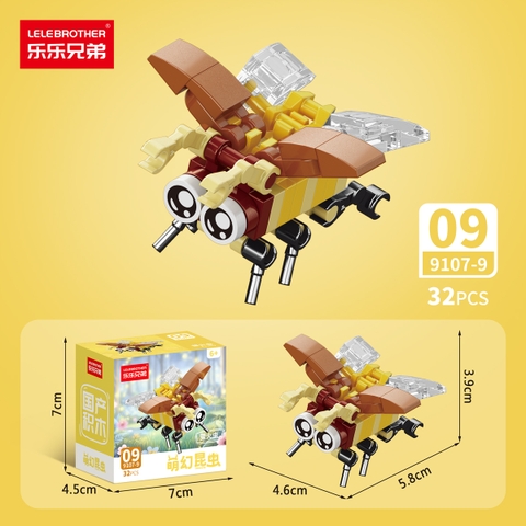 Combo 5 Bộ Lắp Ghép Mô Hình Côn Trùng 32pcs. SKU: LG-9107-9-C ( VAT 001-C5-11 ) - K136-T2-S9