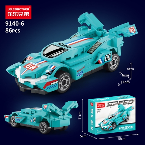 Lắp Ghép Xe Đua Màu Xanh Dương Số 68 - 86 PCS - SKU LG-9140-6 - (VAT 001-07-11) K123-T2-S6