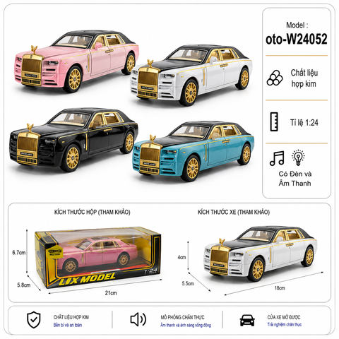 Mô hình xe Ô tô hợp kim cao cấp tỉ lệ 1:24 - SKU : oto-W24052 ( VAT : 103-01-150 )