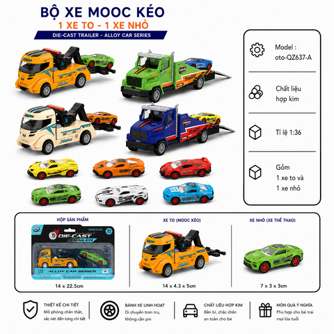 Mô Hình Vỉ Oto Xe Cứu Hộ Tổng Hợp, Chất Liệu Hợp Kim , tỉ lệ 1:64 - SKU : oto-QZ637-A ( VAT : 003-01-35 )