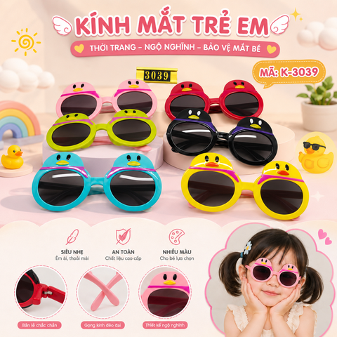 Kính mắt trẻ em dễ thương - SKU :  K-3039 - (VAT: 2012-01-6) - K1-T3-S10