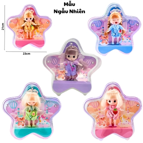 Đồ Chơi Búp Bê Ngôi Sao Mặc Quần Yếm( Mẫu Ngẫu Nhiên ) . Cao 21cm - ngang 23cm . SKU : bb-212-C