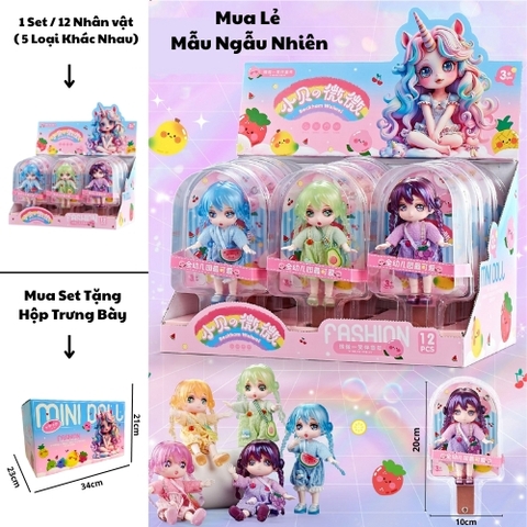 Đồ Chơi Búp Bê Miku Mặc Áo Quần Yếm ( Màu Ngẫu Nhiên ) . Cao 20cm - ngang 10cm .  SKU : BB-923-A