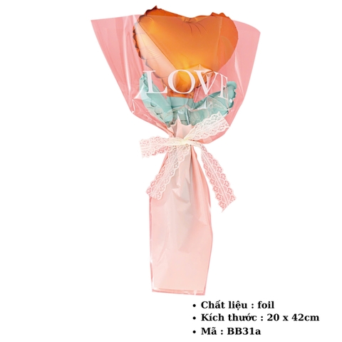 Set 10 Bóng bay bông hoa trái tim - SKU : BB31 -(VAT: 011-02-15)