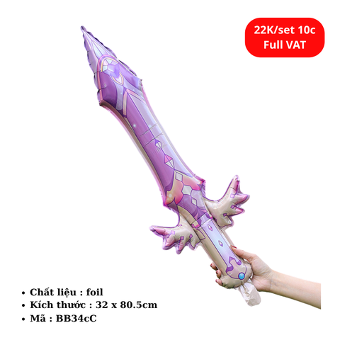 Set 10 Bóng bay cầm tay - SKU : BB34cC - (VAT: 011-02-15) - K2-T2-S7