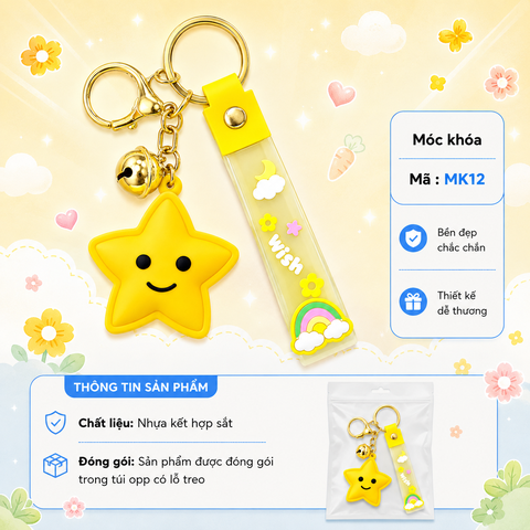 Móc khóa hình ngôi sao - SKU : mk12 - (VAT: MK001-5) - K76-T4-S6