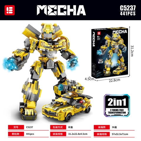Đồ Chơi Lắp Ghép Lego ( 2 in 1 ) Oto và Robot BumbleBee - 441 hạt - Full Box - Sku : LG-C5237 ( VAT 001-21-25 ) K131- T1-S14