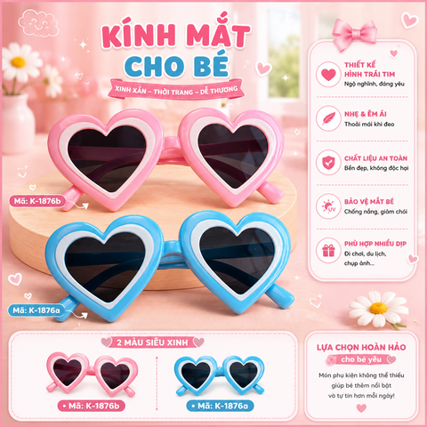 Kính mắt trẻ em dễ thương - SKU :  K-1876 - (VAT: 012-01-13*)