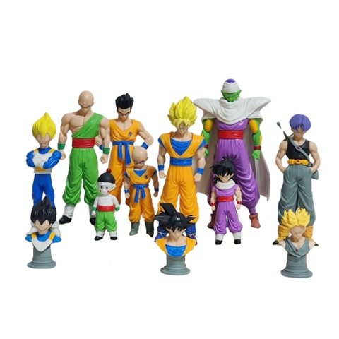 Mô Hình dragonball bộ 9 nhân vật dáng đứng No Base - cao ~ 29cm - nặng 1500gram - Figure dragon ball - Hộp Màu - K7-T3-S11
