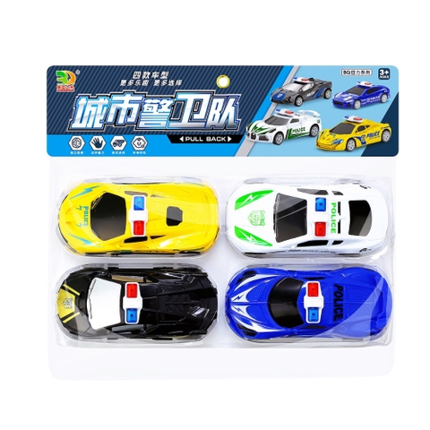 Đồ Chơi Trẻ Em bộ 4 xe đua cảnh sát - Dài 12cm - 1 Túi Có 4 Xe  - nặng 180gram - Bọc Túi - SKU : DC6 - ( VAT : DC3 ) K146-T2-S9