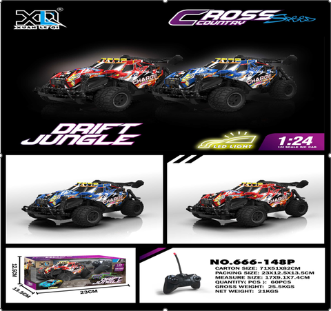 Đồ Chơi Xe Oto Drift Jungle Điều Khiển Từ Xa 4 Kênh Có Đèn. SKU: DK-666-148P (VAT 009-02-100) - K132-T3-S1-2
