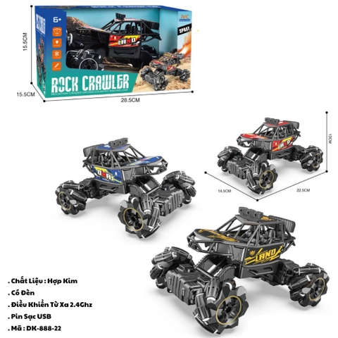Đồ Chơi Xe Ô tô Điều Khiển Rock Crawler Màu Ngẫu Nhiên - SKU: DK-888-22 ( VAT 009-02-100 ) - K91-T4-S6-7-8