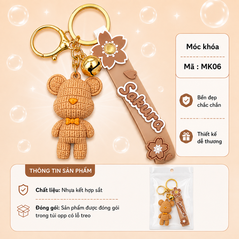 Móc khóa gấu bear - SKU : mk06 - (VAT: MK001-5)