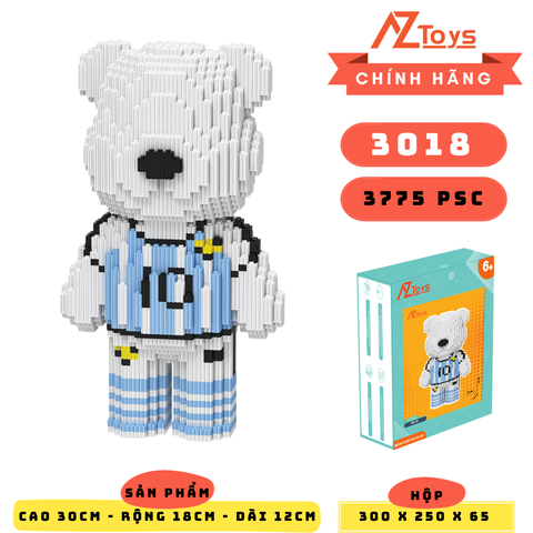 LG - 3018 - Bearbrick M10 cao 30cm - Sỉ Lẻ 73k - Sỉ Thùng 63k - Thùng 24 con - Ship từ kho Hà Nội